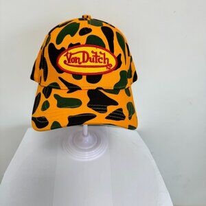 Von Dutch Orange Camo Trucker Hat